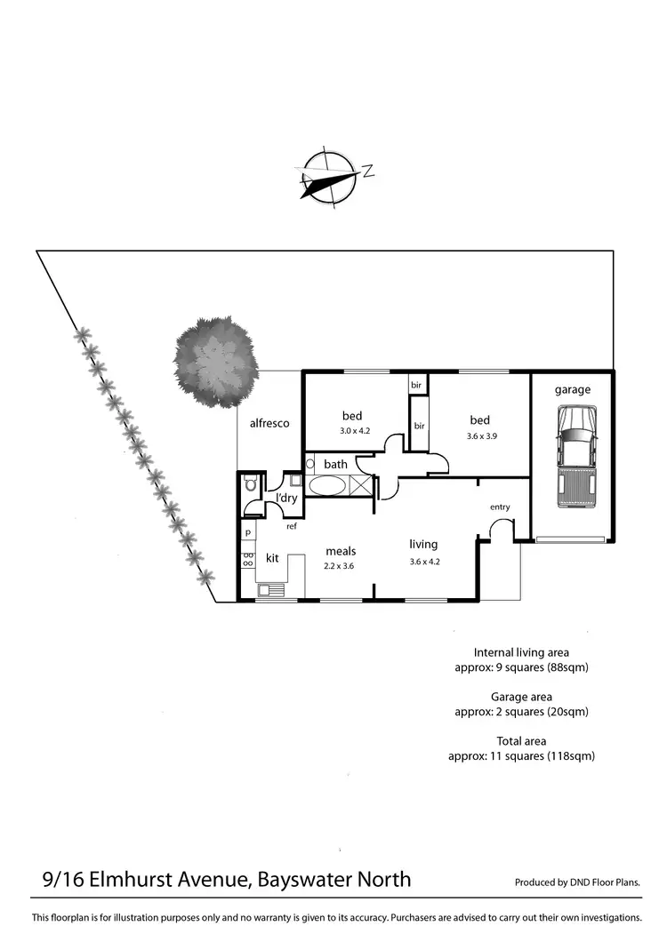 Floorplan of Homely unit listing, 9/16 Elmhurst Road, Bayswater North VIC 3153
