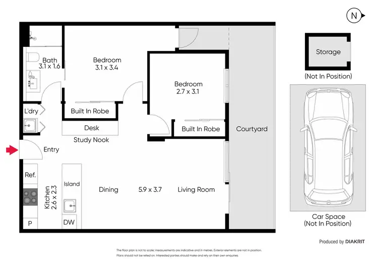 Floorplan of Homely apartment listing, 3/25 Belmont Avenue North, Glen Iris VIC 3146