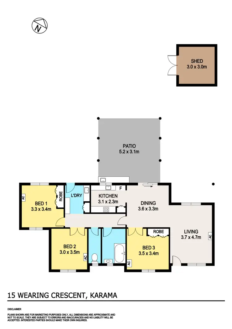 Floorplan of Homely house listing, 15 Wearing Crescent, Karama NT 812