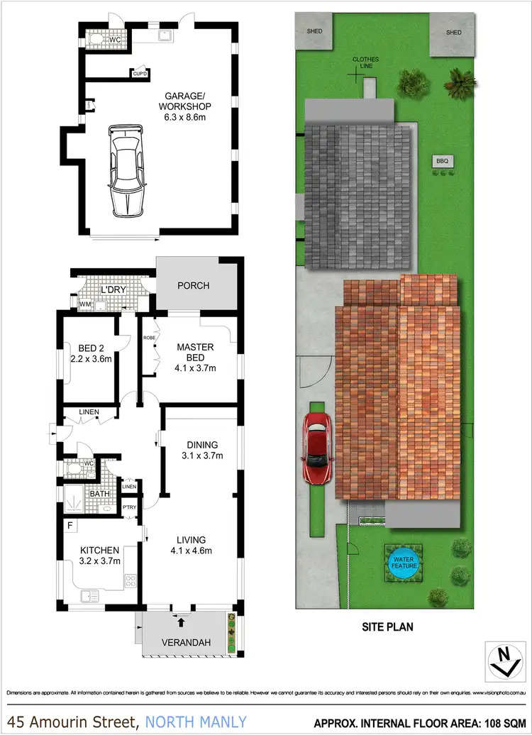 Floorplan of Homely house listing, 45 Amourin Street, North Manly NSW 2100