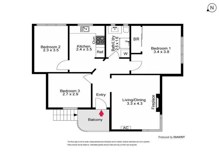 Floorplan of Homely apartment listing, 3/218 Inkerman Street, St Kilda East VIC 3183