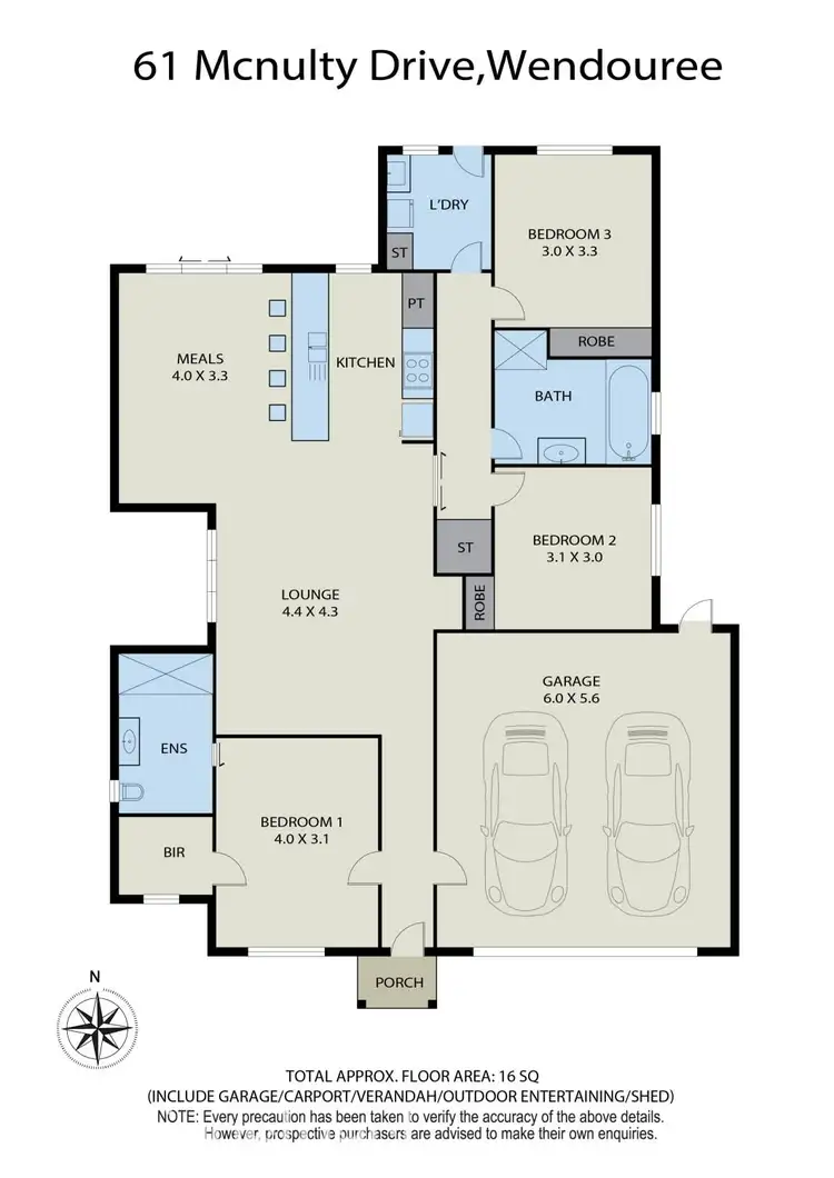 Floorplan of Homely house listing, 61 McNulty Drive, Wendouree VIC 3355