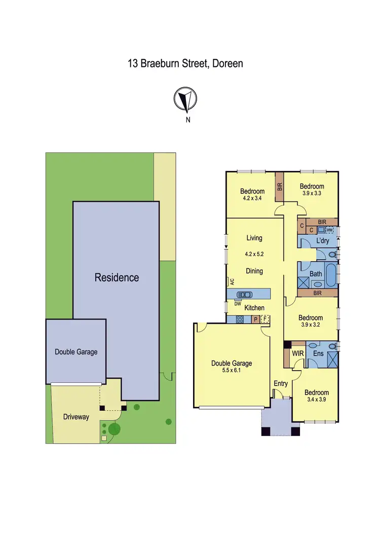 Floorplan of Homely house listing, 13 Braeburn Street, Doreen VIC 3754