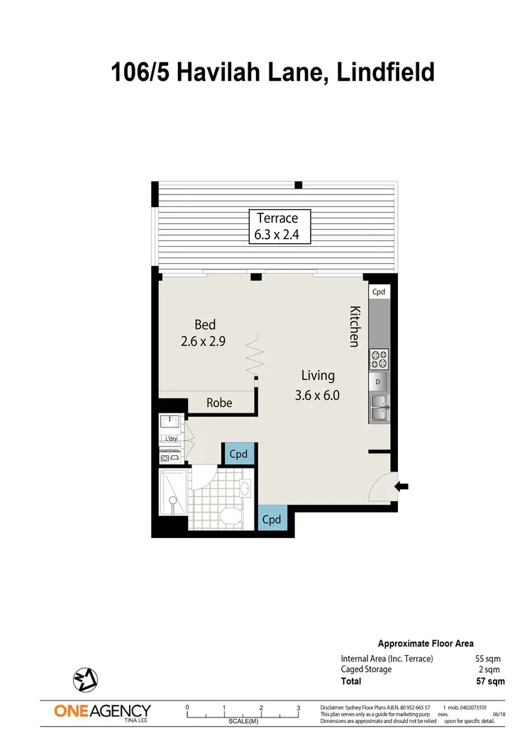 Floorplan of Homely studio listing, 106/5 Havilah Lane, Lindfield NSW 2070