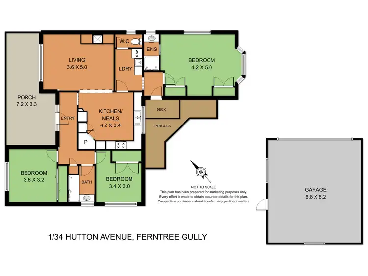 Floorplan of Homely unit listing, 1/34 Hutton Avenue, Ferntree Gully VIC 3156