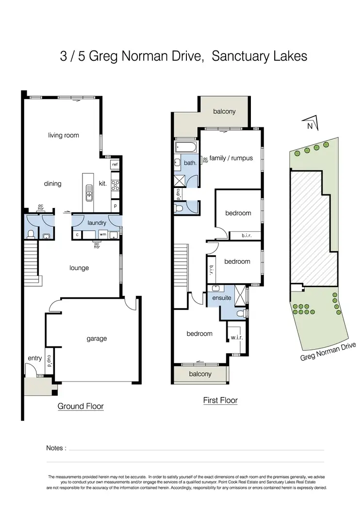 Floorplan of Homely townhouse listing, 3/5 Greg Norman Drive, Sanctuary Lakes VIC 3030