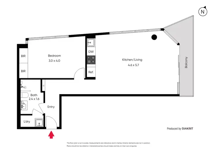 Floorplan of Homely apartment listing, 609/8 McCrae Street, Docklands VIC 3008