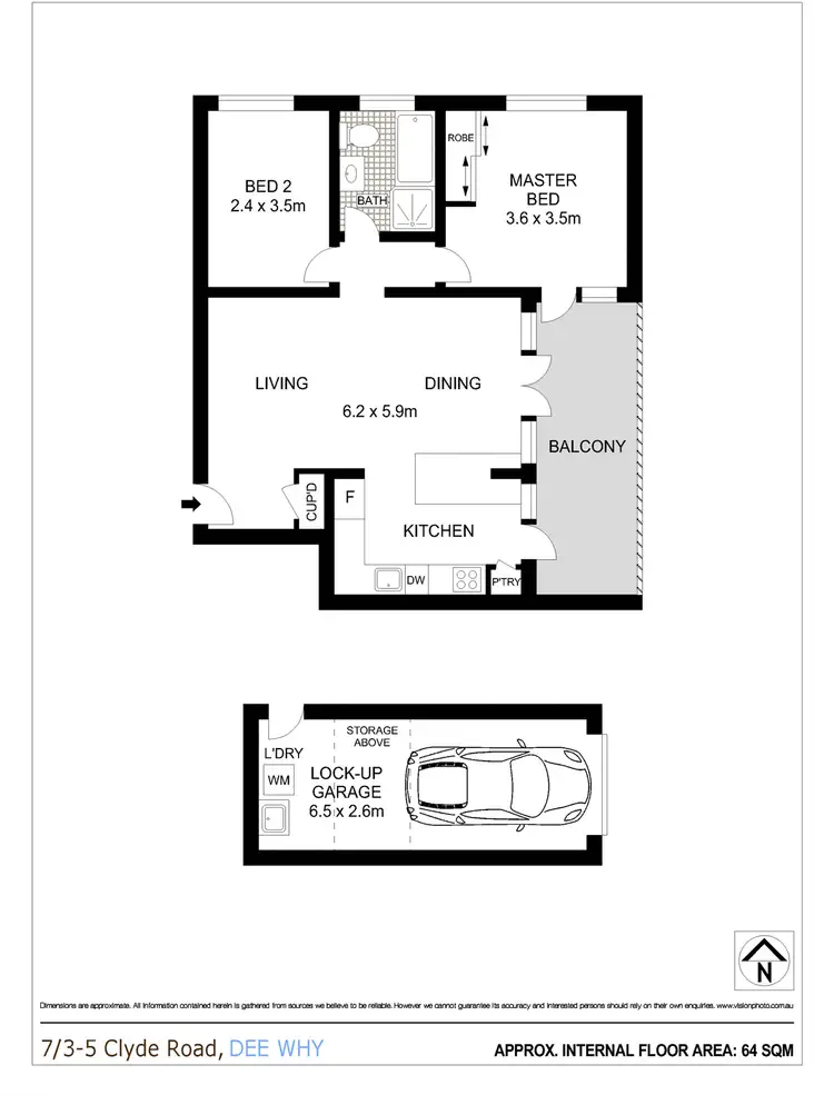 Floorplan of Homely apartment listing, 7/3-5 Clyde Road, Dee Why NSW 2099