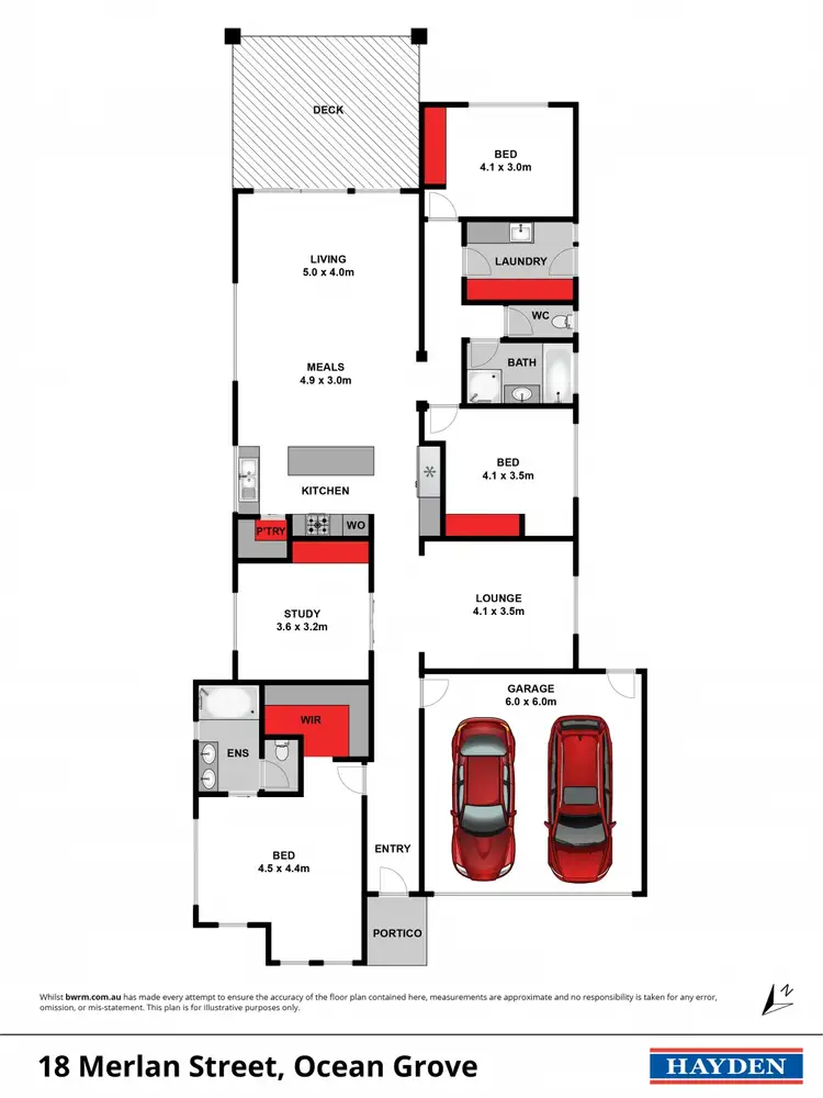 Floorplan of Homely house listing, 18 Merlan Street, Ocean Grove VIC 3226