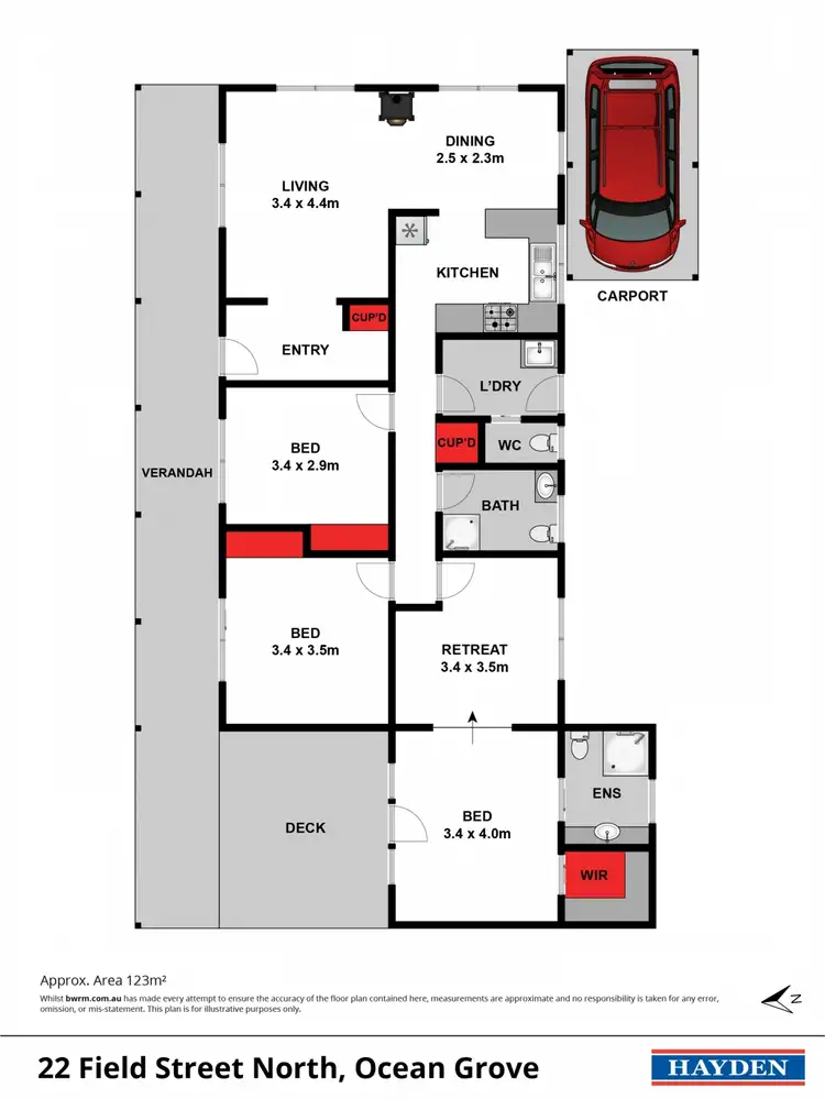 Floorplan of Homely house listing, 22 Field Street North, Ocean Grove VIC 3226