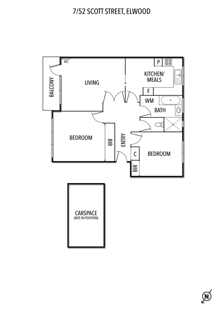 Floorplan of Homely apartment listing, 7/52 Scott Street, Elwood VIC 3184