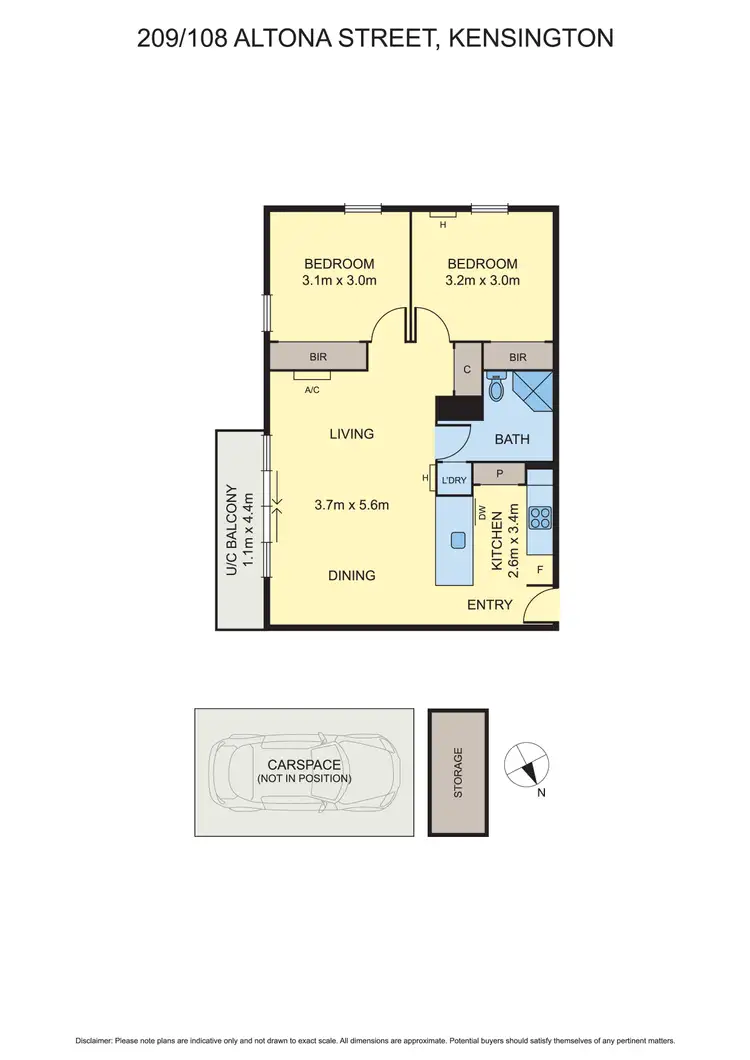 Floorplan of Homely apartment listing, 209/108 Altona Street, Kensington VIC 3031