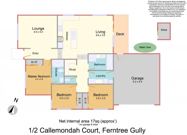 Floorplan of Homely unit listing, 1/2 Callemondah Court, Ferntree Gully VIC 3156