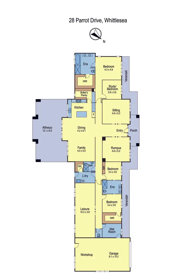 Floorplan of Homely house listing, 28 Parrot Drive, Whittlesea VIC 3757