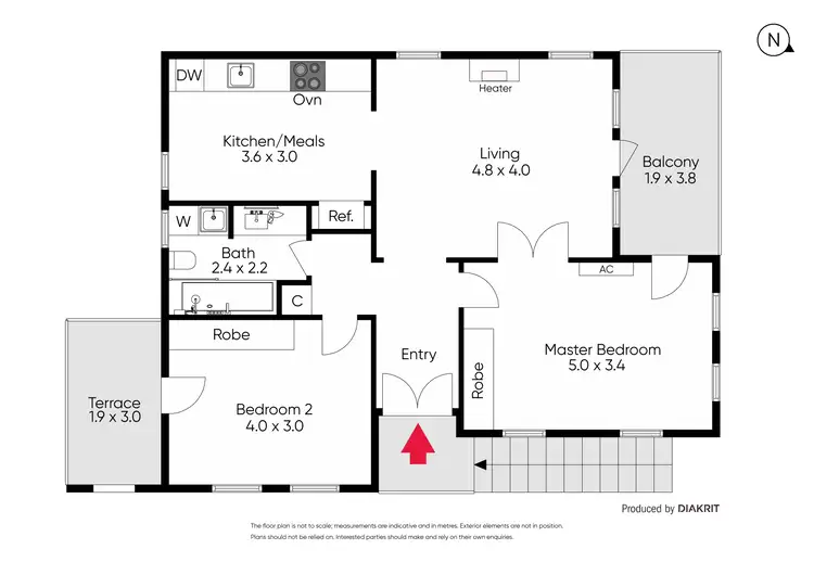 Floorplan of Homely apartment listing, 2/15 Hennessy Avenue, Elwood VIC 3184