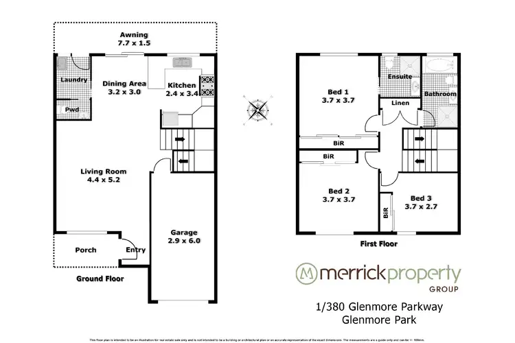 Floorplan of Homely townhouse listing, 1/380 Glenmore Parkway, Glenmore Park NSW 2745
