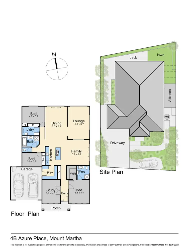 Floorplan of Homely house listing, 4B Azure Place, Mount Martha VIC 3934