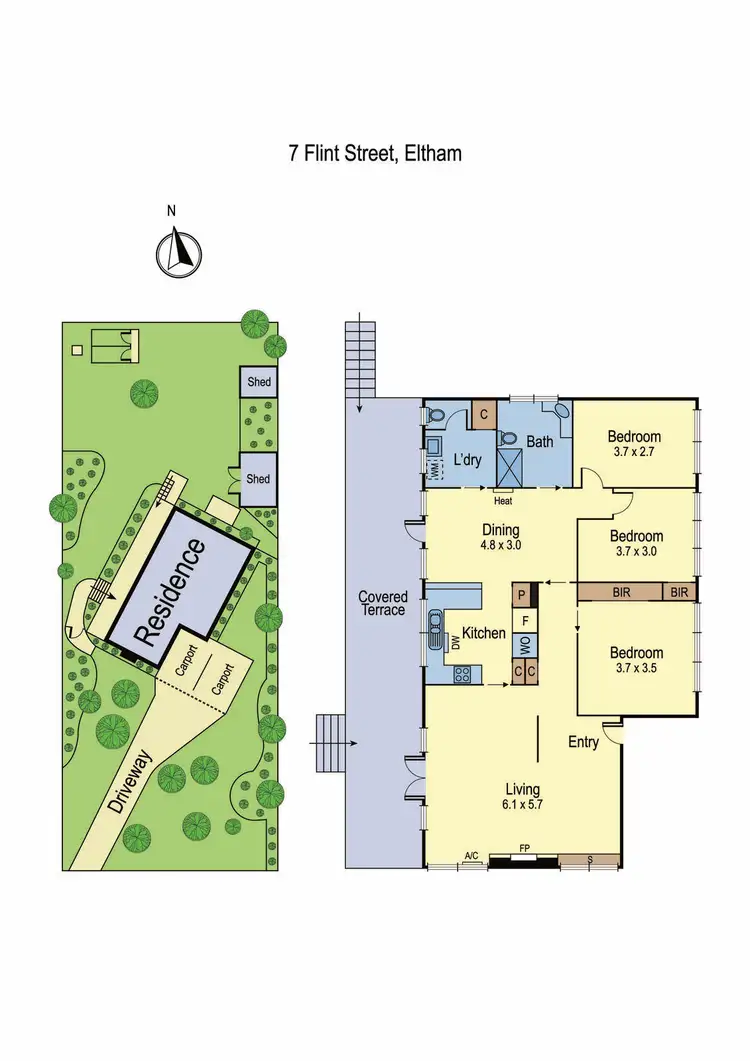 Floorplan of Homely house listing, 7 Flint Street, Eltham VIC 3095