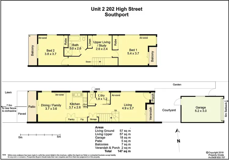 Floorplan of Homely semi-detached listing, 2/202 High Street, Southport QLD 4215