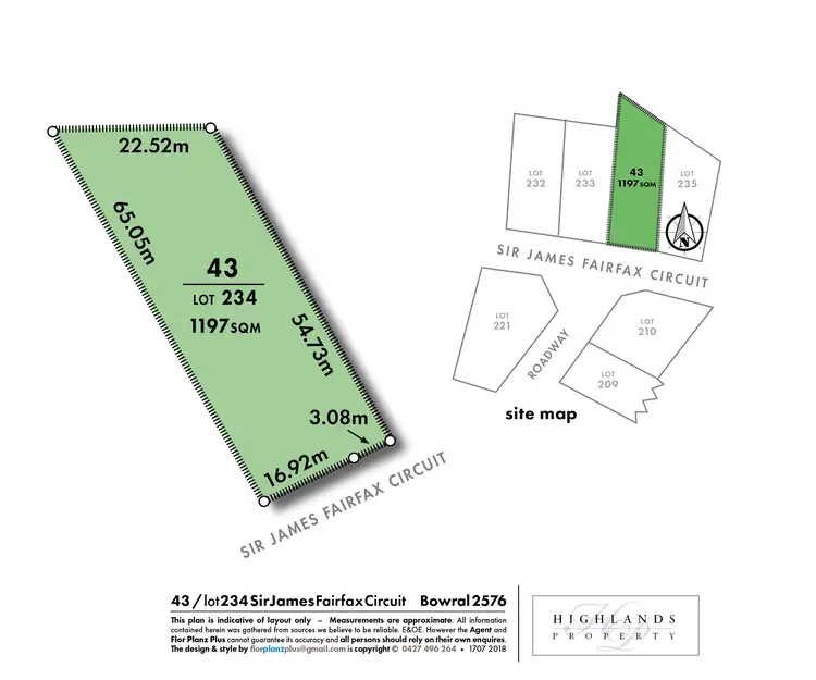Floorplan of Homely land listing, 43 Sir James Fairfax Circuit, Bowral NSW 2576