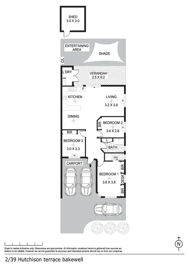 Floorplan of Homely semi-detached listing, 2/39 Hutchison Terrace, Bakewell NT 832