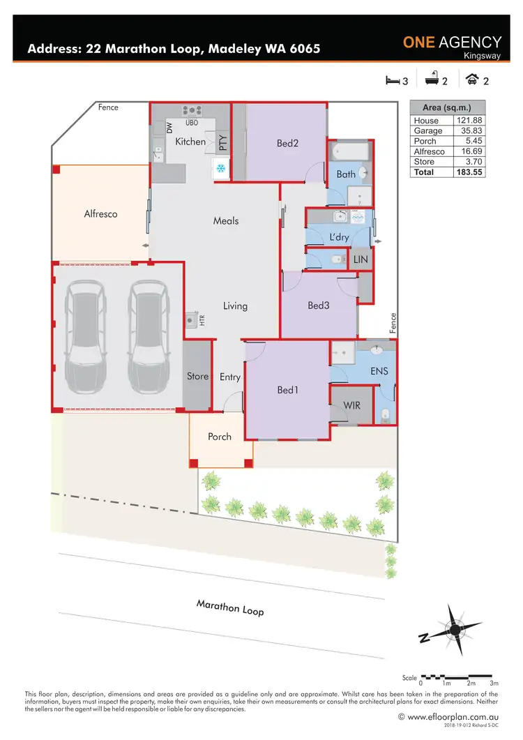 Floorplan of Homely house listing, 22 Marathon Loop, Madeley WA 6065