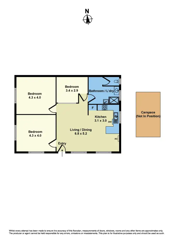 Floorplan of Homely apartment listing, 3/80 Mason Street, Newport VIC 3015