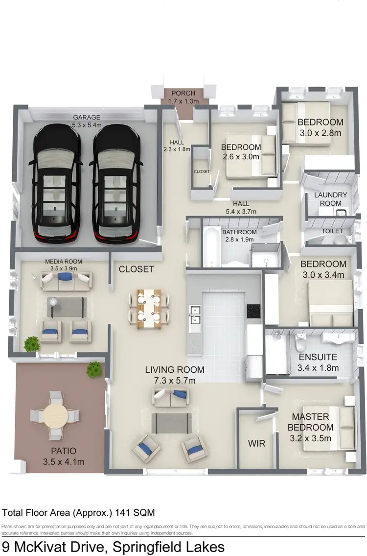 Floorplan of Homely house listing, 9 McKivat Drive, Springfield Lakes QLD 4300