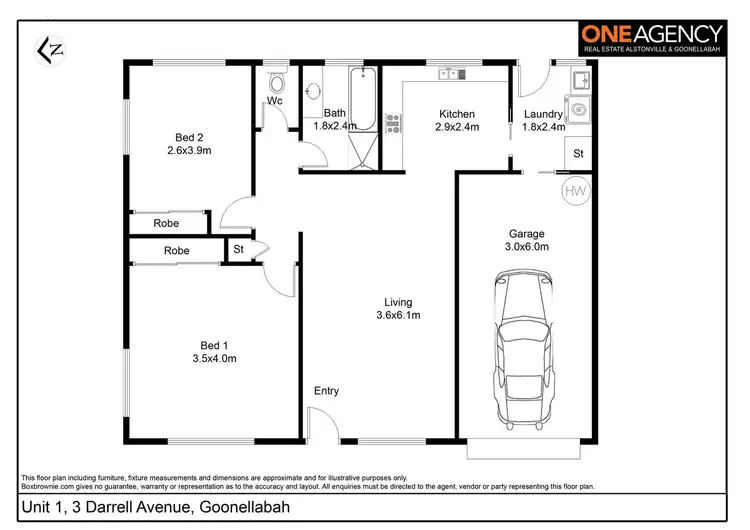Floorplan of Homely semi-detached listing, 1/3 Darrel Avenue, Goonellabah NSW 2480