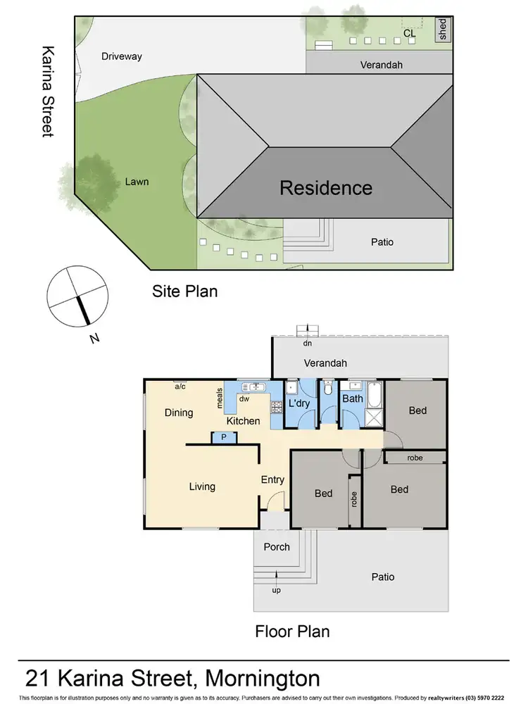 Floorplan of Homely house listing, 21 Karina Street, Mornington VIC 3931