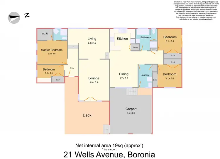 Floorplan of Homely house listing, 21 Wells Avenue, Boronia VIC 3155