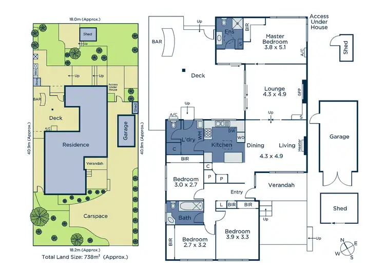 Floorplan of Homely house listing, 43 Ireland Avenue, Wantirna South VIC 3152