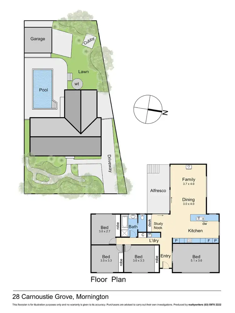 Floorplan of Homely house listing, 28 Carnoustie Grove, Mornington VIC 3931