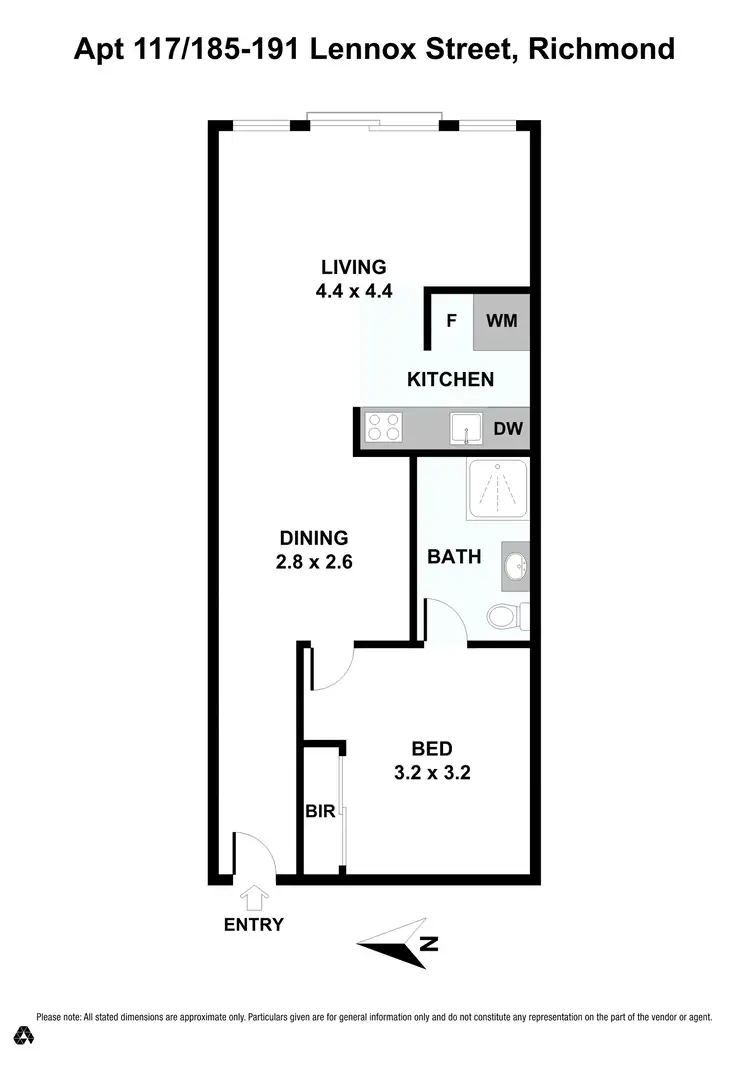 Floorplan of Homely apartment listing, 117/185 Lennox Street, Richmond VIC 3121