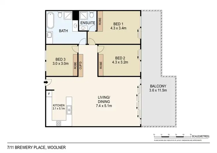 Floorplan of Homely unit listing, 7/11 Brewery Place, Woolner NT 820