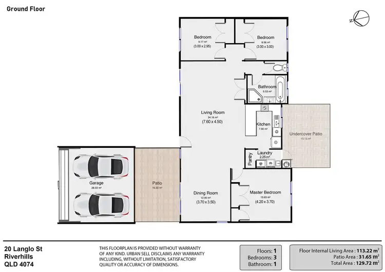 Floorplan of Homely house listing, 20 Langlo Street, Riverhills QLD 4074