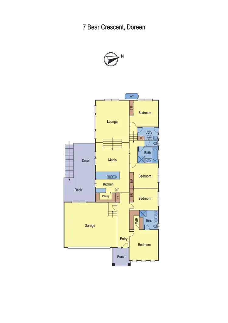 Floorplan of Homely house listing, 7 Bear Crescent, Doreen VIC 3754