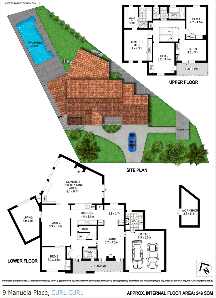 Floorplan of Homely house listing, 9 Manuela Place, Curl Curl NSW 2096