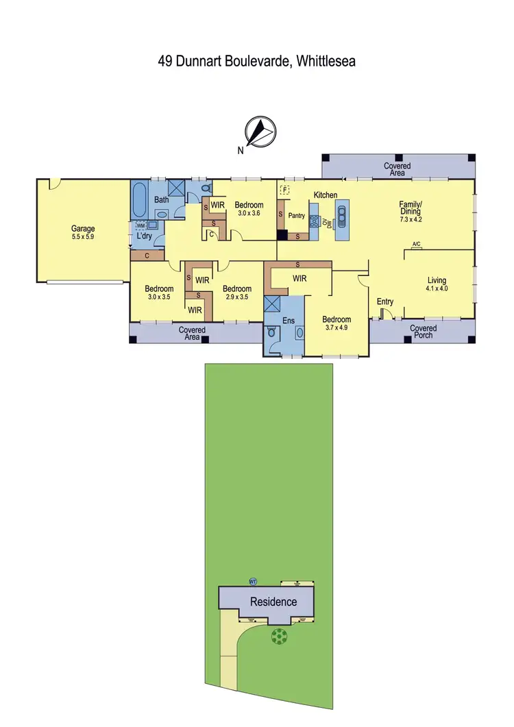 Floorplan of Homely house listing, 49 Dunnart Boulevard, Whittlesea VIC 3757