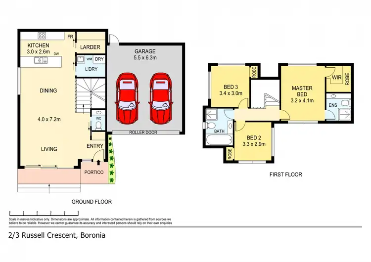 Floorplan of Homely townhouse listing, 2/3 Russell Crescent, Boronia VIC 3155