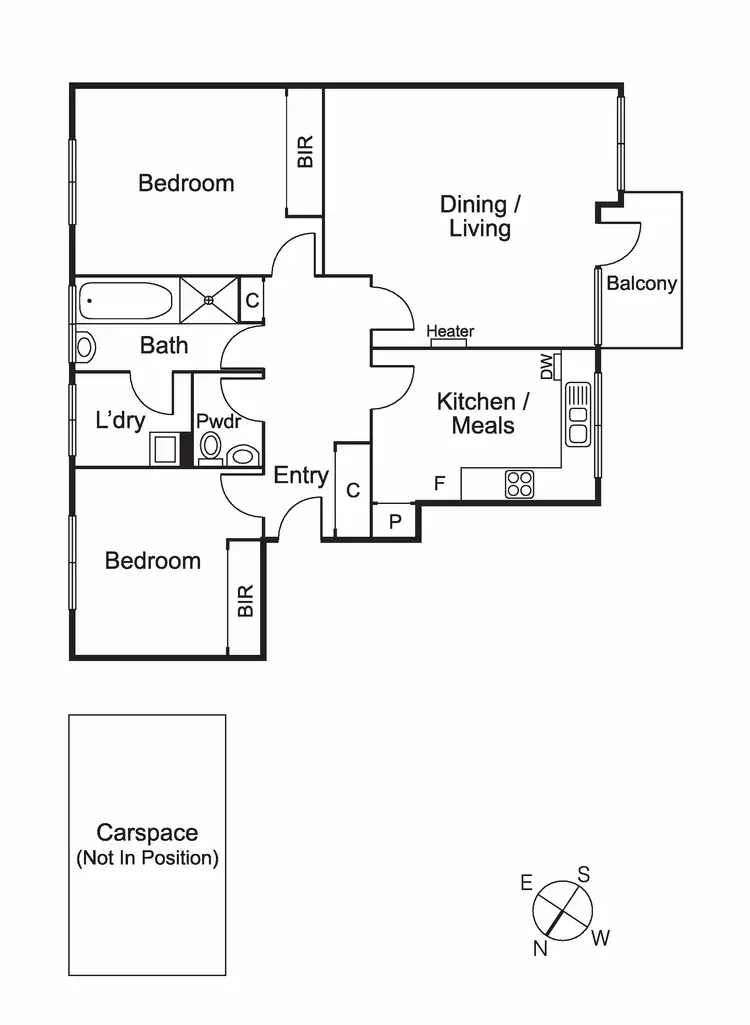 Floorplan of Homely apartment listing, 1/35 Dickens Street, Elwood VIC 3184