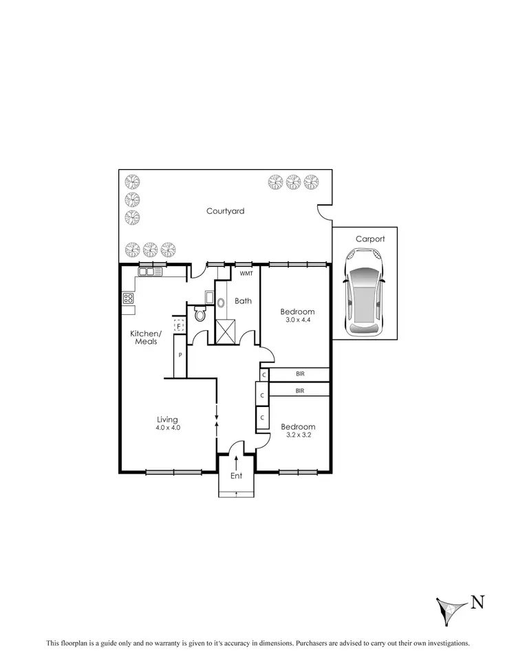 Floorplan of Homely villa listing, 6/47 Abbott Street, Sandringham VIC 3191
