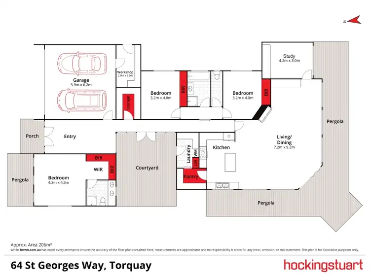 Floorplan of Homely house listing, 64 St Georges Way, Torquay VIC 3228