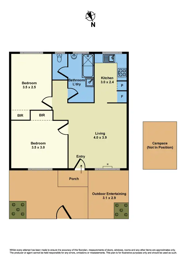 Floorplan of Homely unit listing, 2/485 Melbourne Road, Newport VIC 3015