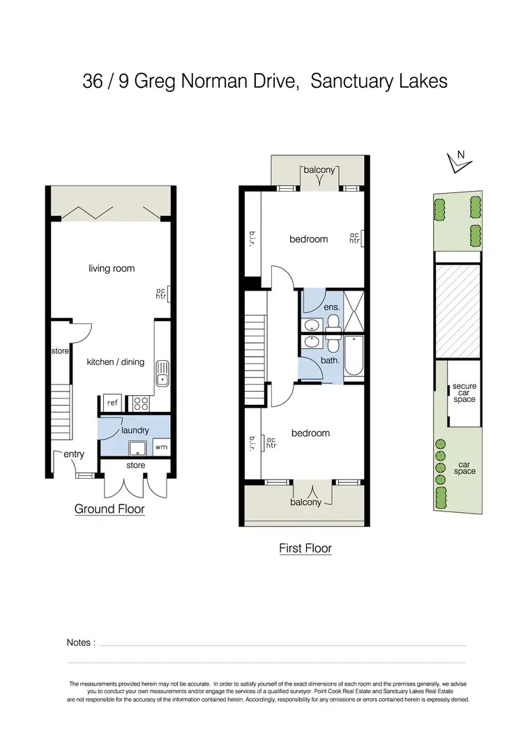 Floorplan of Homely townhouse listing, 36/9 Greg Norman Drive, Sanctuary Lakes VIC 3030