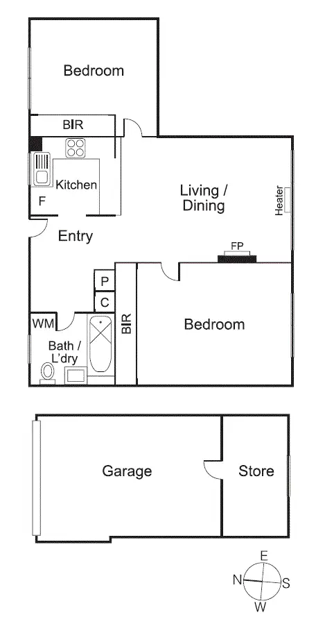 Floorplan of Homely apartment listing, 19/78 Queens Road, Melbourne VIC 3004