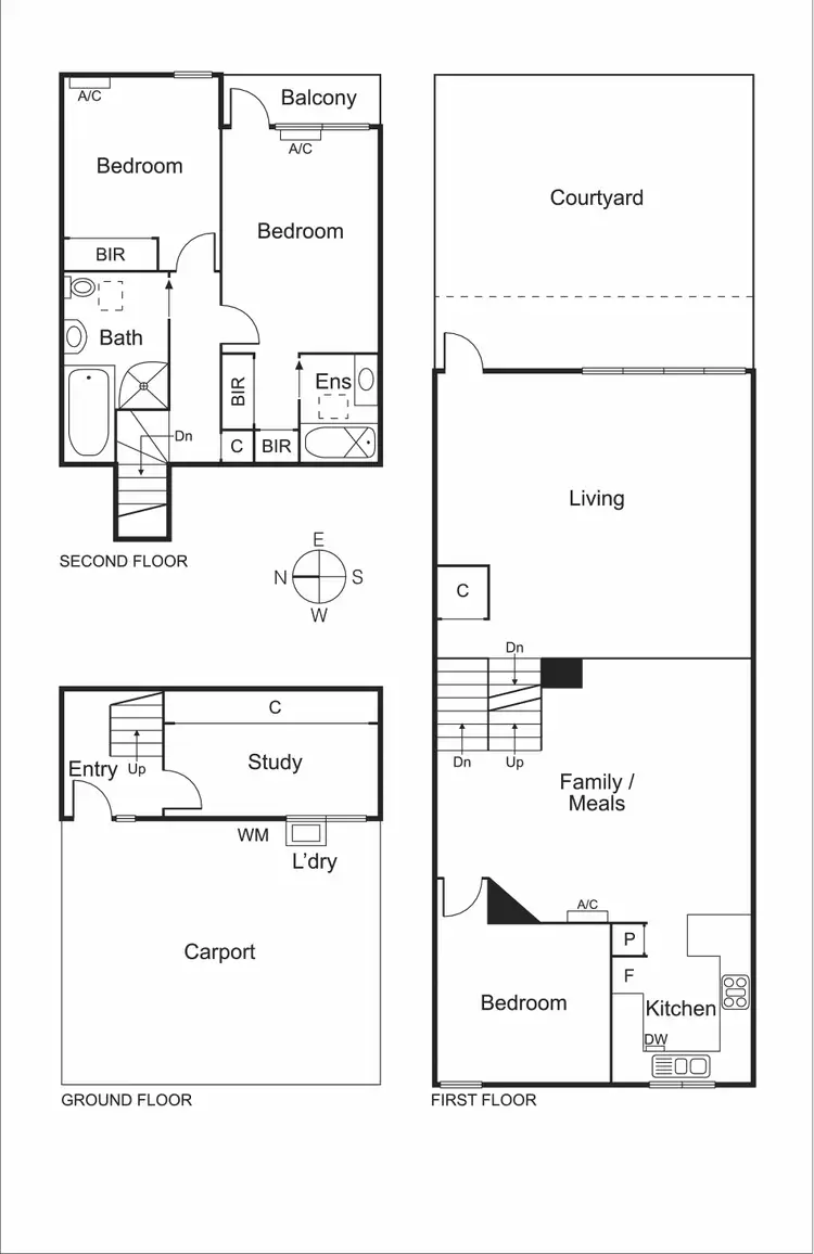 Floorplan of Homely townhouse listing, 5/3-5 Newlyn Street, Caulfield VIC 3162