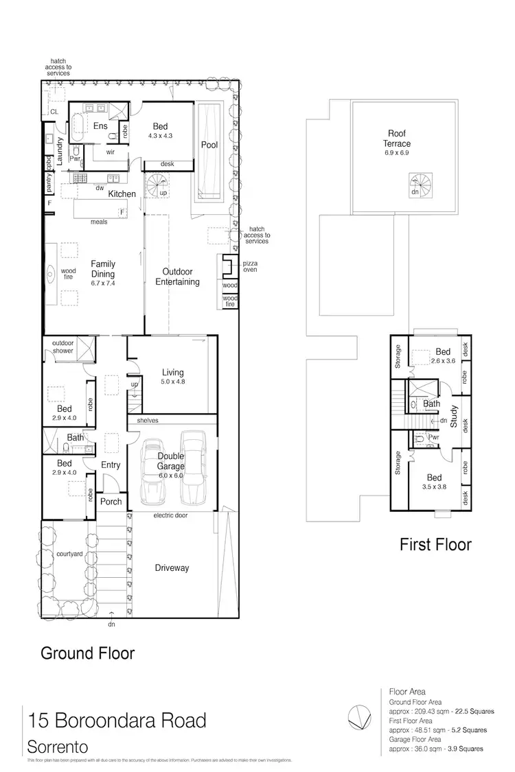 Floorplan of Homely house listing, 15 Boroondara Road, Sorrento VIC 3943