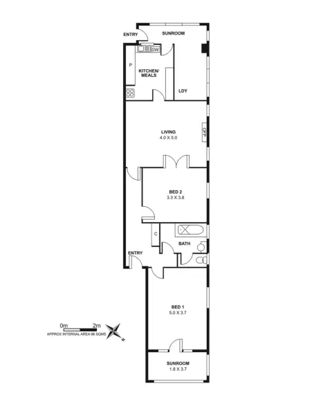 Floorplan of Homely apartment listing, 2/41-43 Mitford Street, Elwood VIC 3184