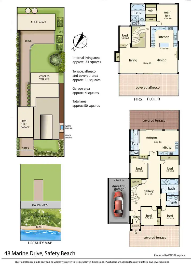 Floorplan of Homely house listing, 48 Marine Drive, Safety Beach VIC 3936